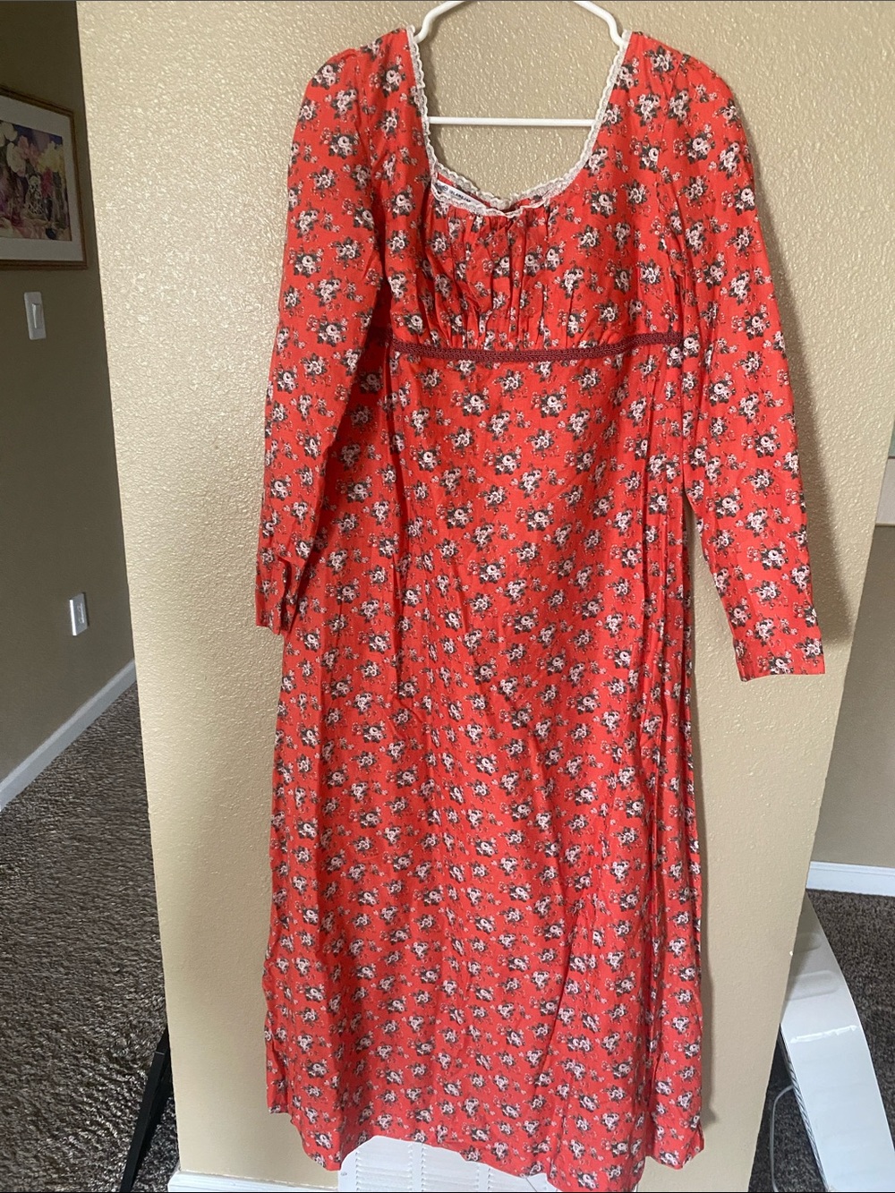 Bold Floral Regency/Bridgerton Dress